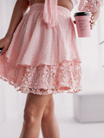 Wondermooie 2 delige roze set