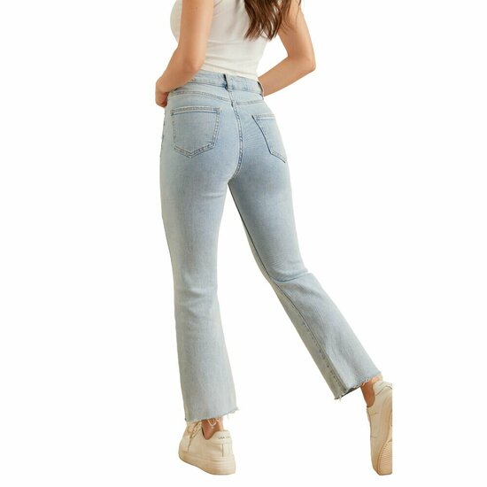 Washed light blue straight fit jeans – casual en trendy