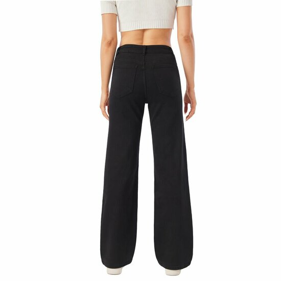 High waist straight jeans zwart – tijdloze & flatterende pasvorm