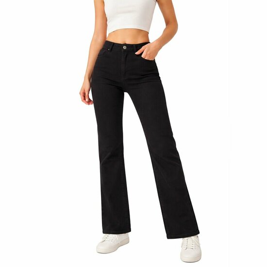 High waist straight jeans zwart – tijdloze & flatterende pasvorm