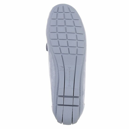 Elegante blauwe suède loafers Vima met gouden detail en strass