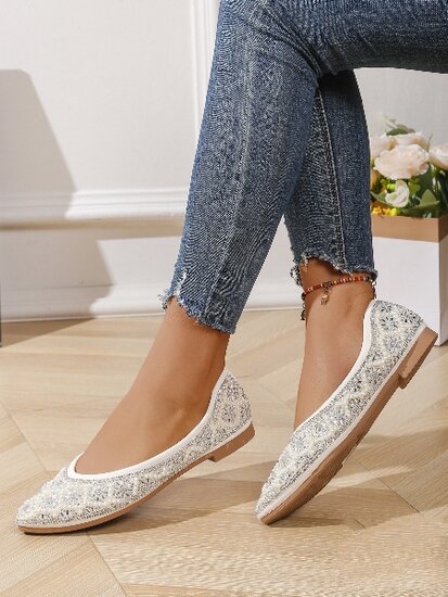 Cream witte ballerina Jody