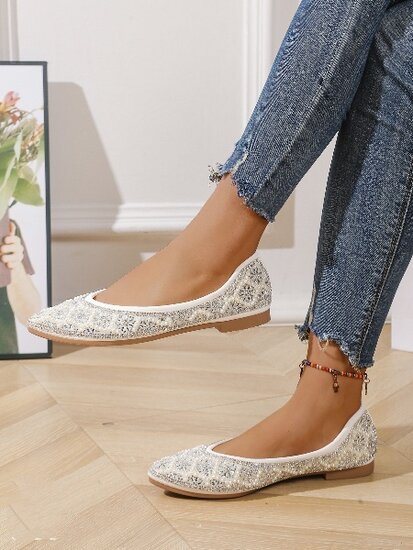 Cream witte ballerina Jody