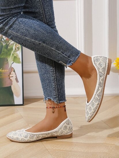 Cream witte ballerina Jody