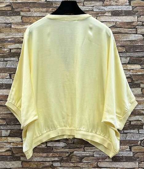 Licht gele gilet in satin  