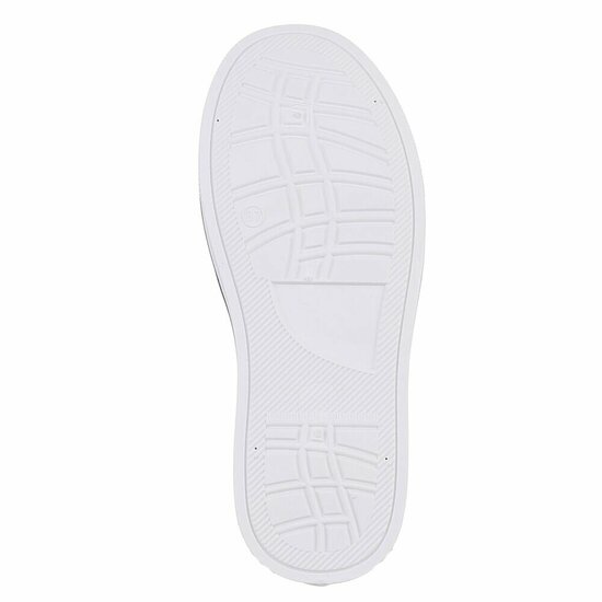 Beige platform sneakers Chanette met parel- en strass details