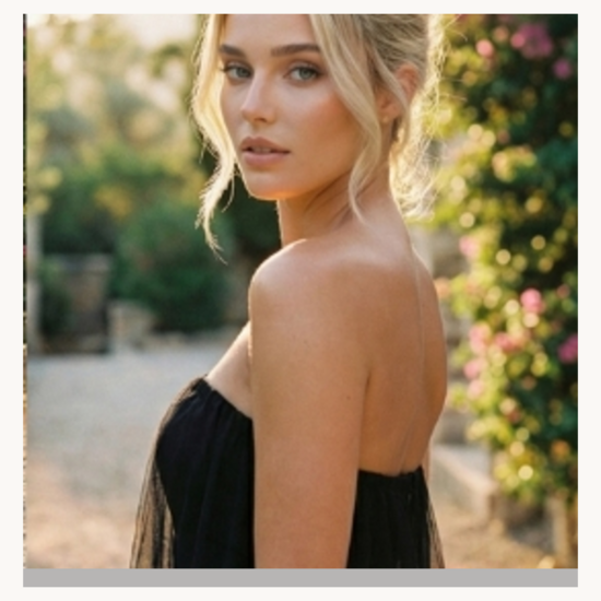 Elegante zwarte bustier jurk met tulle