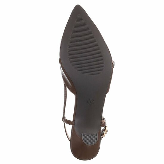 Elegante slingback hakken Charouse met puntneus – bruin