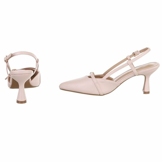 Elegante slingback hakken Charouse met puntneus – roze