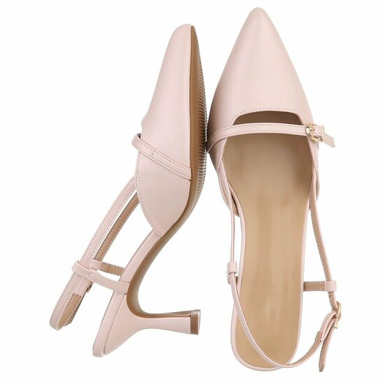 Elegante slingback hakken Charouse met puntneus – roze