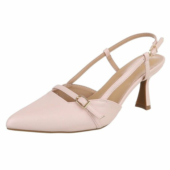 Elegante slingback hakken Charouse met puntneus – roze