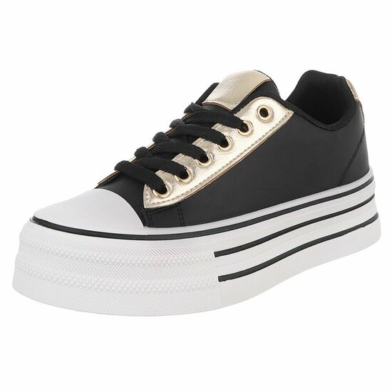 Zwarte lage  sneaker Herma