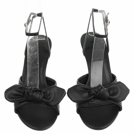 Sandales à talon noires Charmy avec nœud