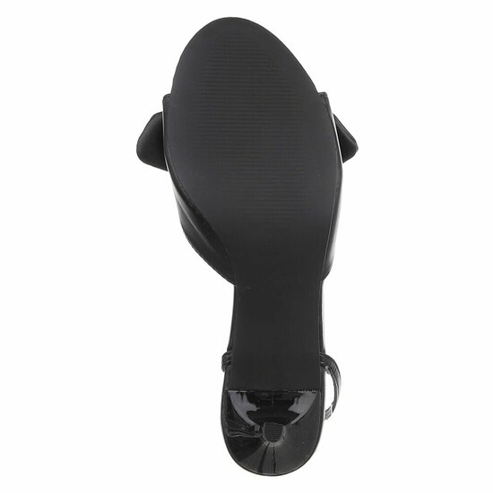 Sandales à talon noires Charmy avec nœud