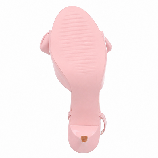 Roze hak sandalen Charmy met strikdetail