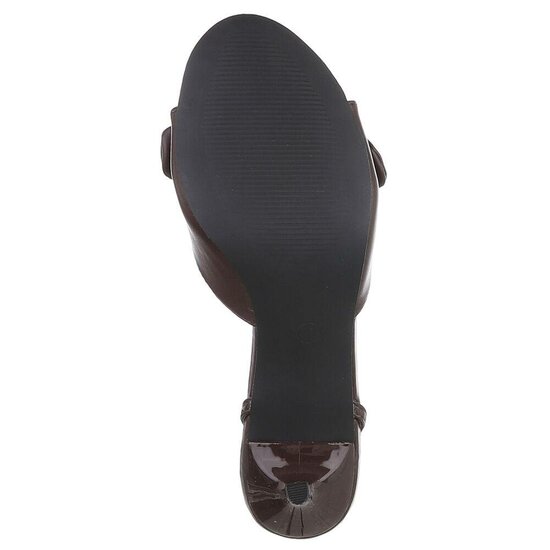 Sandales à talon marron Charmy avec nœud