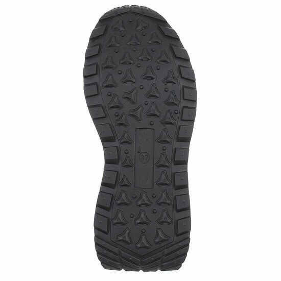 Zwarte sneakers Phea met platformzool en witte details