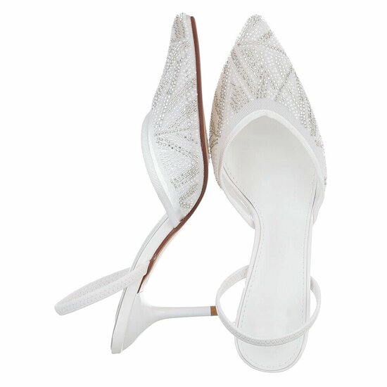 Elegante witte slingback pumps met pareldetails-Jaqueline