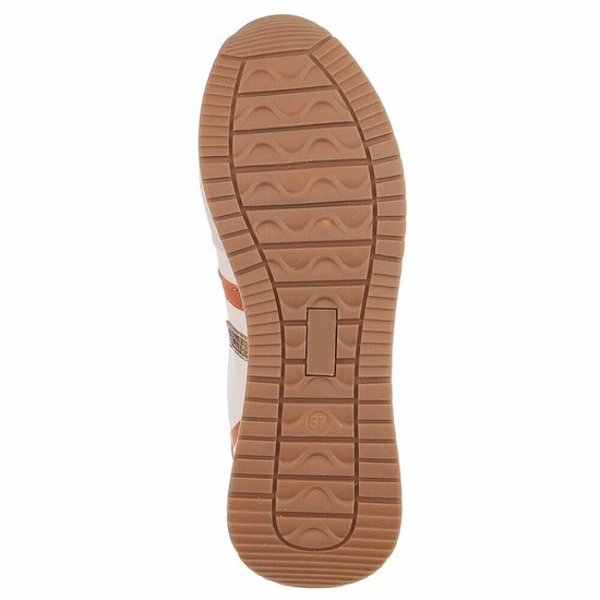 Licht grijze sneakers met gouden details voor dames-Anatoli