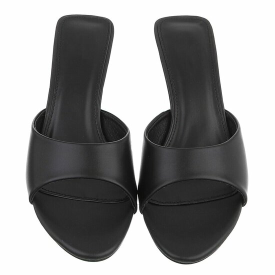 Zwarte mule met elegante kitten heel-Elvita  SOLD OUT