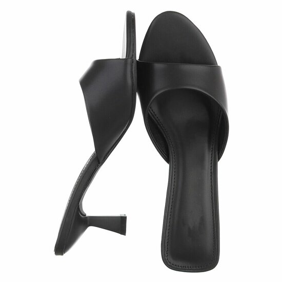 Zwarte mule met elegante kitten heel-Elvita  SOLD OUT