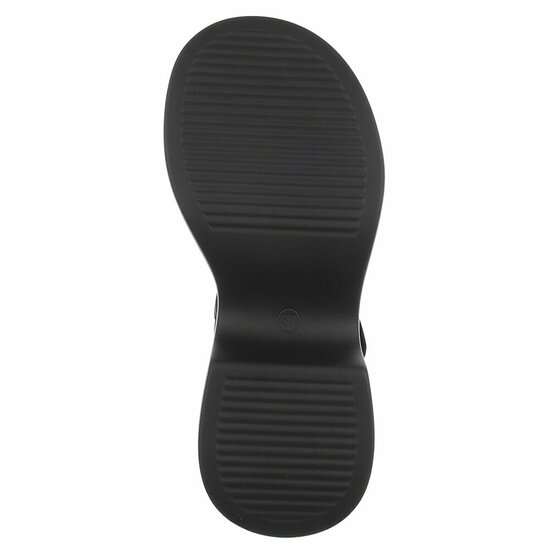 Zwarte platform sandalen met comfortabele zool-Danique