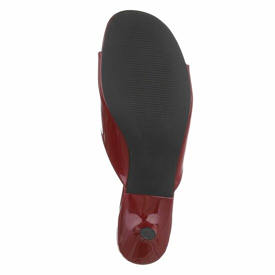 Elegante bordeaux lakmules met kitten heel-Belis