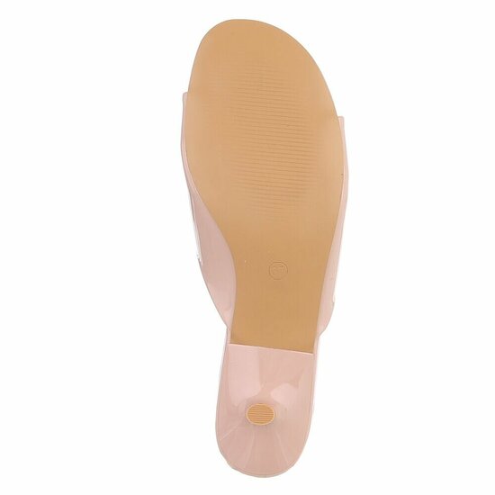 Elegante roze lakmules met kitten heel-Belis