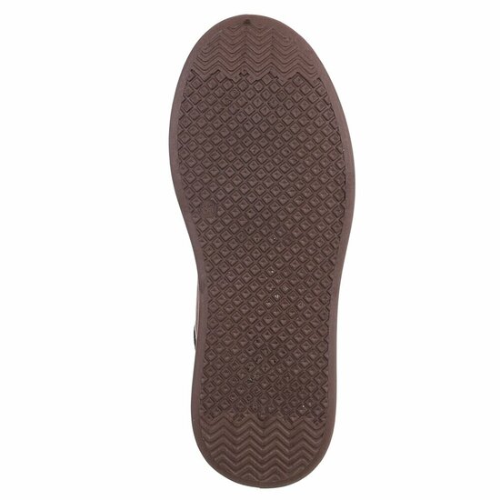 Bruine sneakers met strassdetails en plateauzool-Marcy