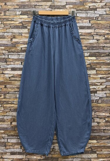Lyocell ballonbroek donkerblauw