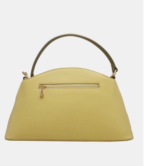 Luxe two-tone handtas in pistachegroen met geometrisch design – premium kwaliteit