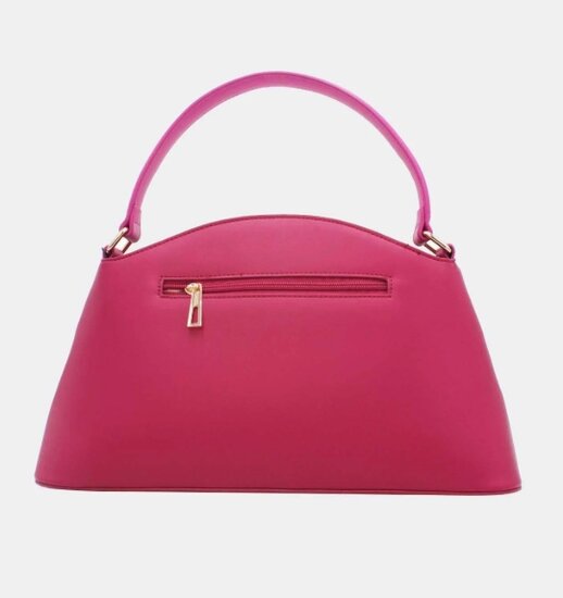 Luxe two-tone handtas in fuchsia-magenta met geometrisch design – premium kwaliteit