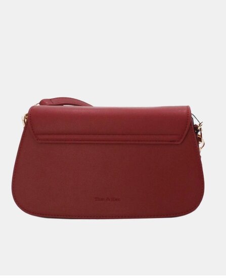 Luxe bordeaux schoudertas met goudkleurige sluiting – premium kwaliteit