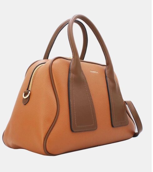 Handtas cognac met bruine details – premium kwaliteit