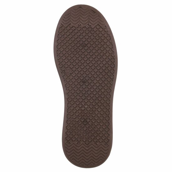 Bruine sneakers met chunky zool en beige details-Chata