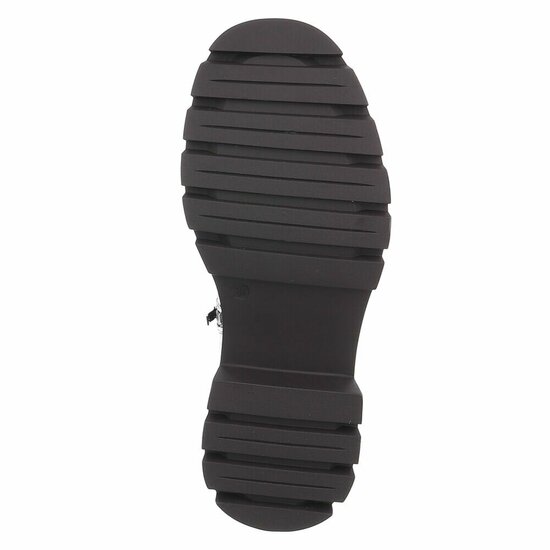 Bruine veterboots met plateauzool en sierlijke veters-Chelsy