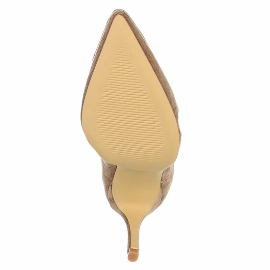 Elegante kaki suède kniehoge laars-Giuseppina
