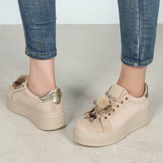 Kaki plateau sneakers-Bala