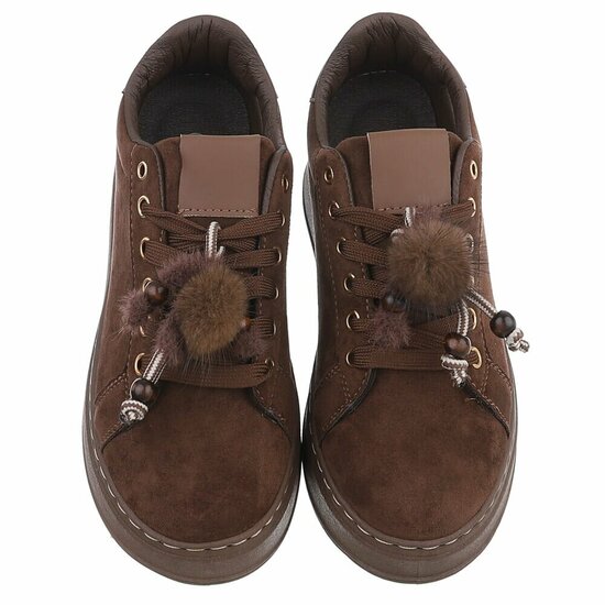 Bruine plateau sneakers-Bala