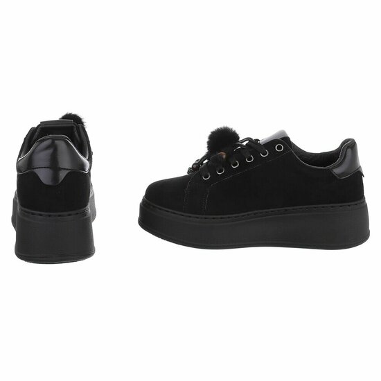 Zwarte plateau sneakers-Bala