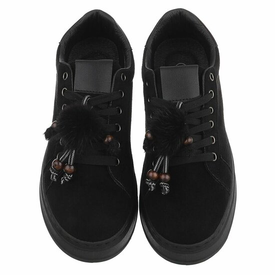 Zwarte plateau sneakers-Bala