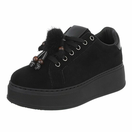 Zwarte plateau sneakers-Bala