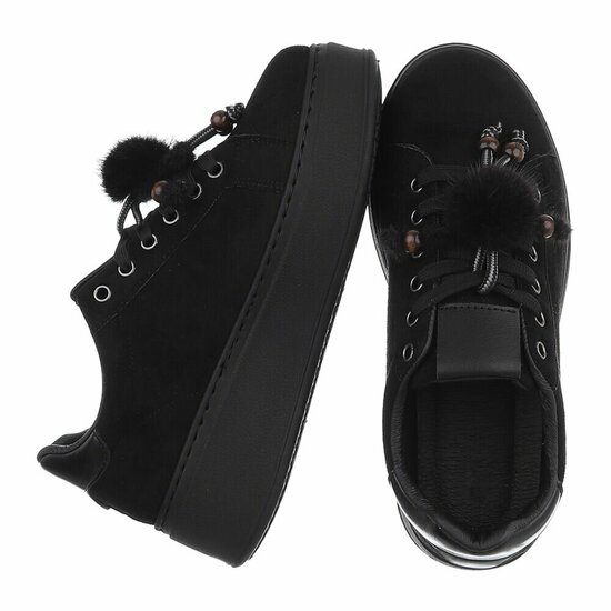 Zwarte plateau sneakers-Bala