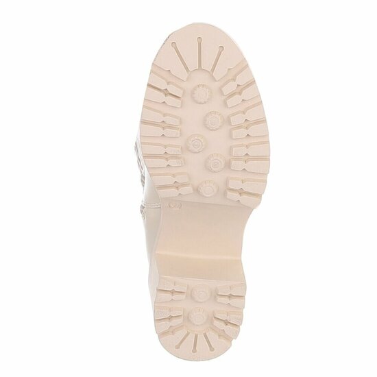 Beige hoge overknee laars Lucia
