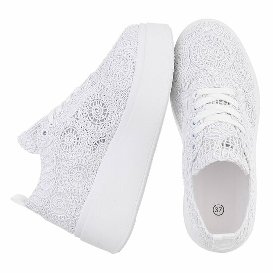 Witte lage sneaker Myriam  