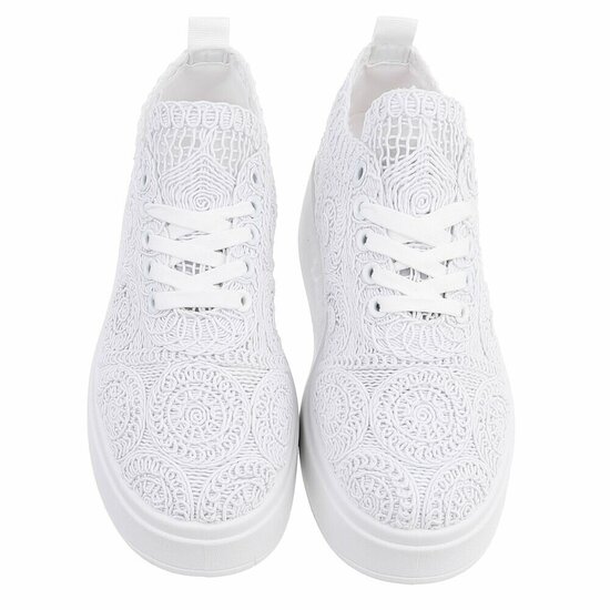 Witte lage sneaker Myriam  