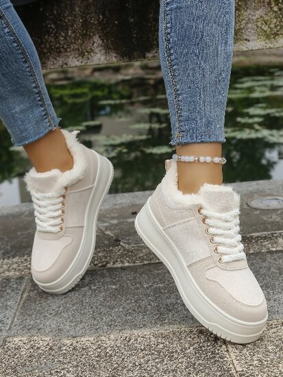 Wit beige lage sneaker Amanda