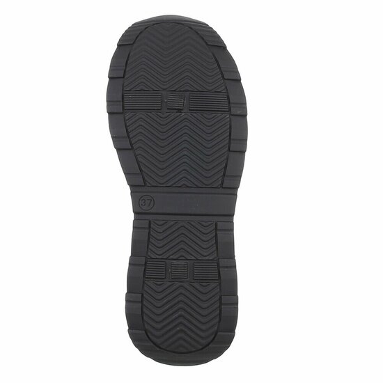 Dames sneaker zwart met plateauzool-Doha