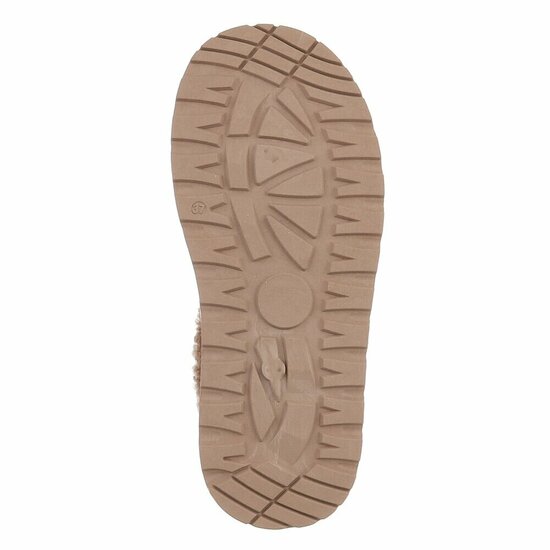 Dames sneakers taupe met warme voering en plateauzool-Celine