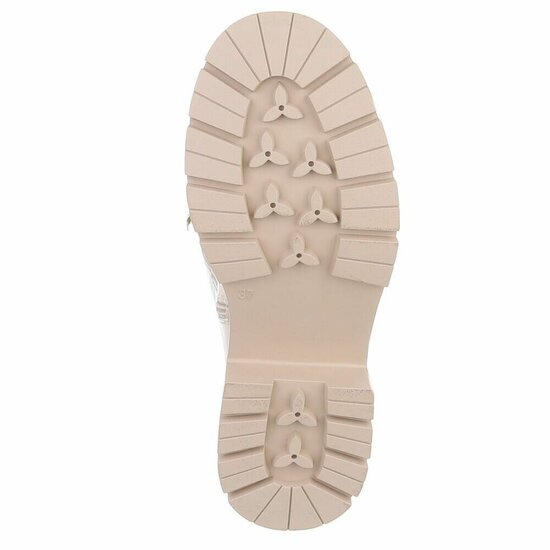 Beige hoge veterboot Marja